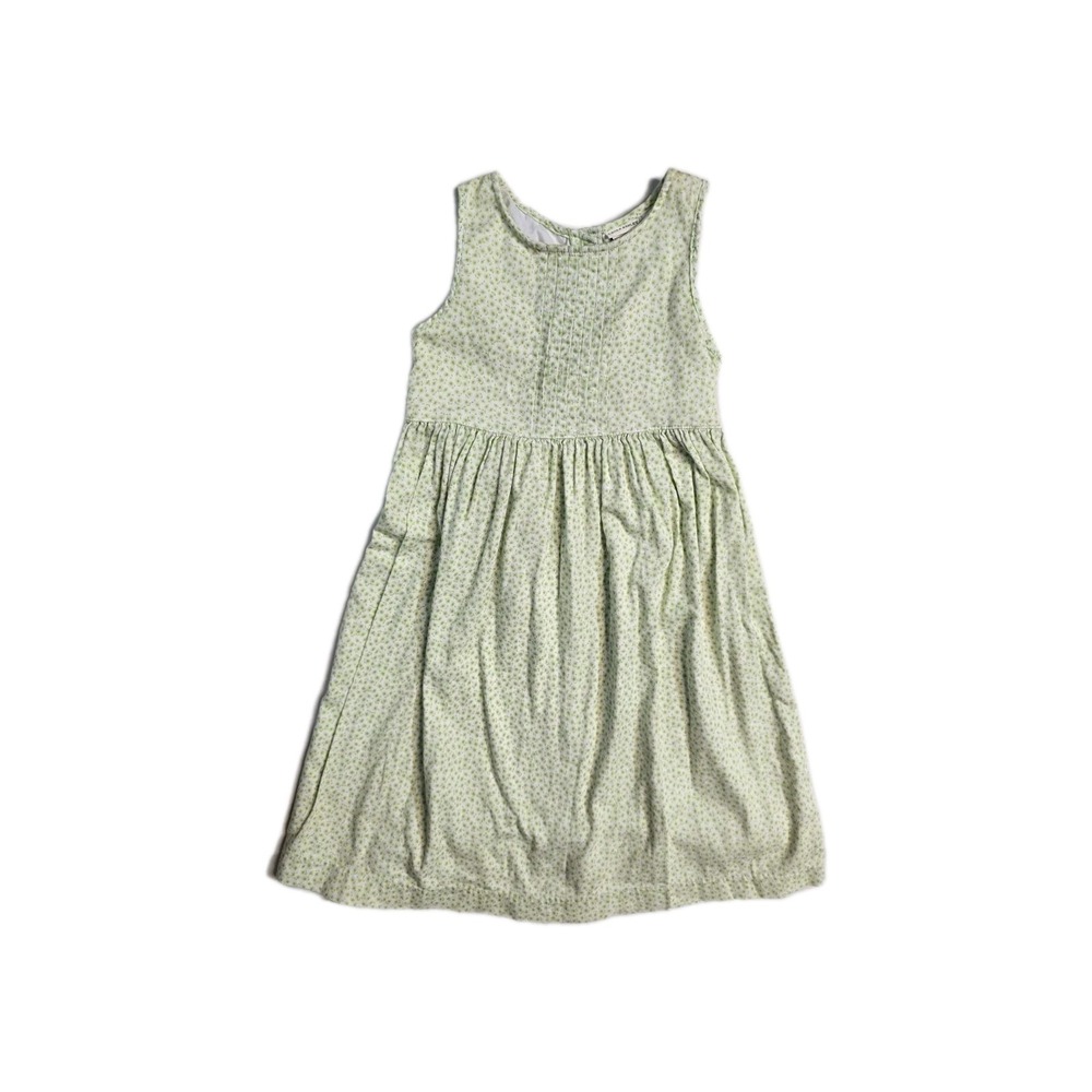 Vintage Girls Dress Laura Ashley Green Floral ‎ 6